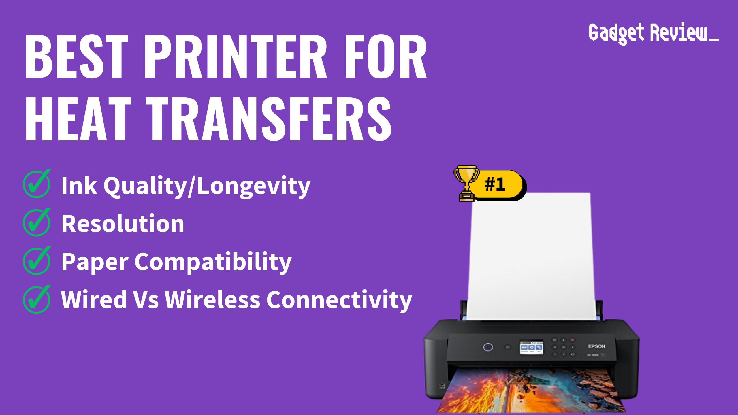 Top 5 Best Printers For Heat Transfers of 2023  Best Heat Transfer  Printers Review [Editor's Picks] 