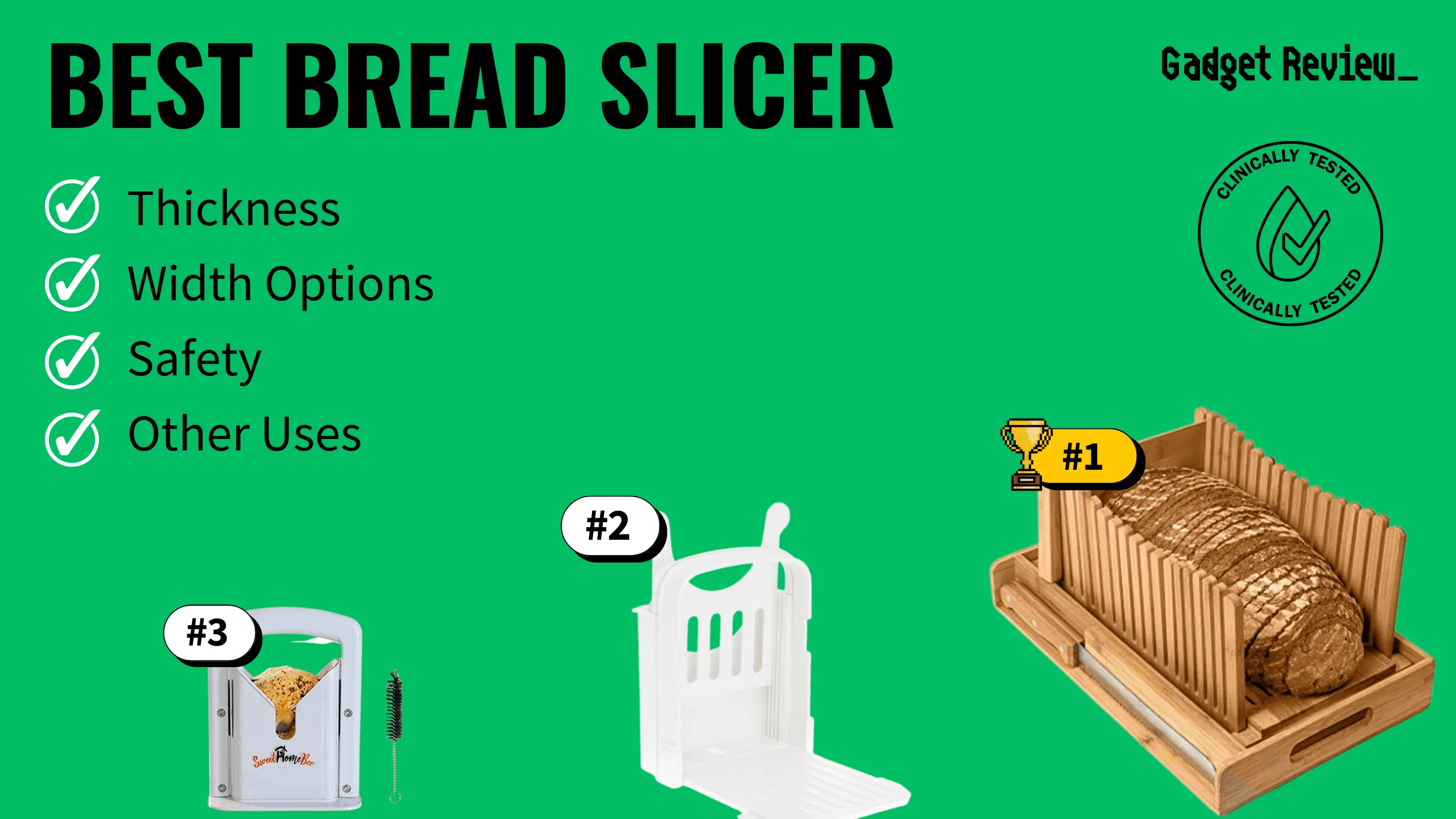 Generic Mama's Great 2023 Updated Bamboo Bread Slicer for Homemade Bread