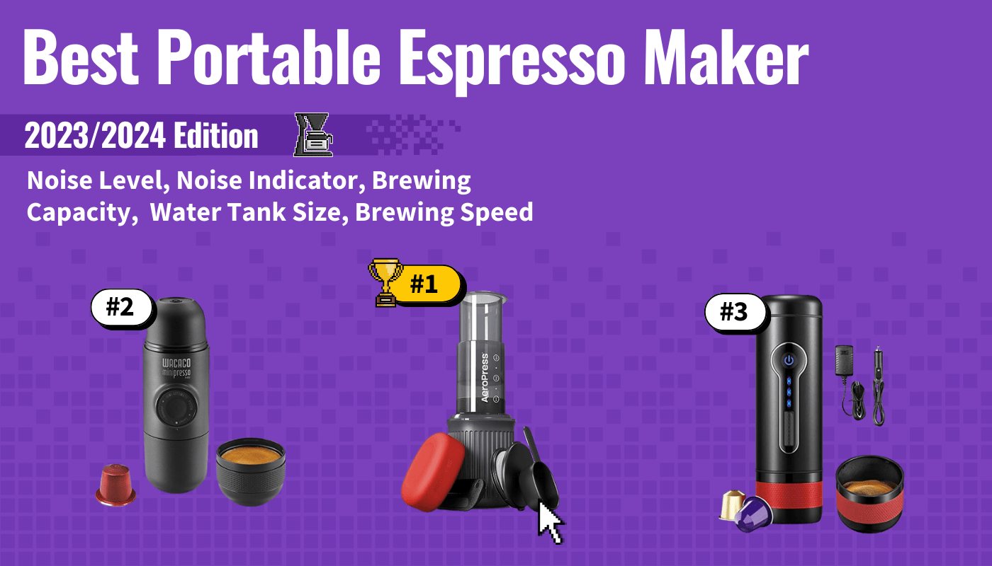 CONQUECO Portable Espresso Machine Travel - 12V Car Coffee Maker with Battery for Camping - Small Electric - 3 Mins Heating - Rechargeable USB