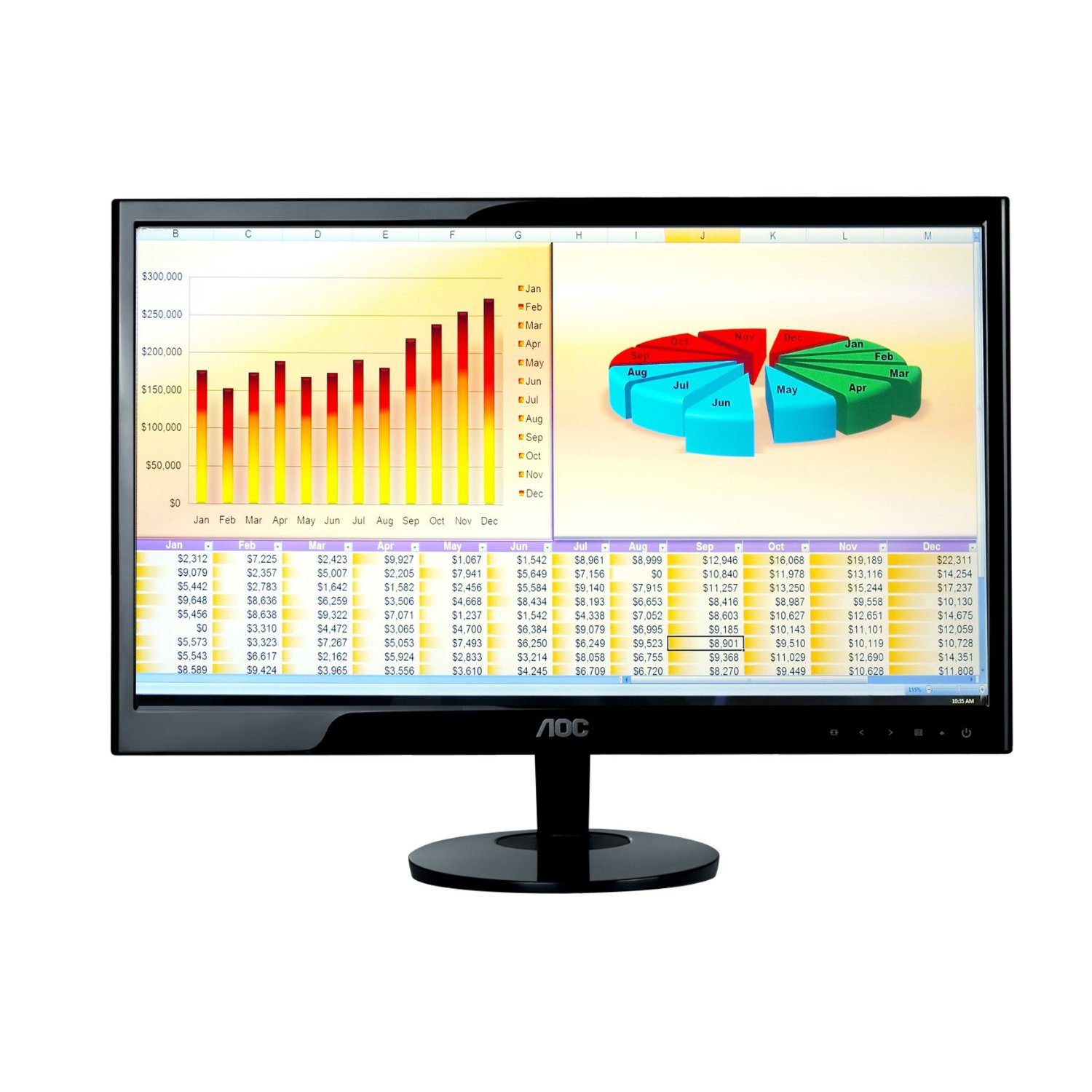 AOC E2251FWU Review - Widescreen LED Monitor