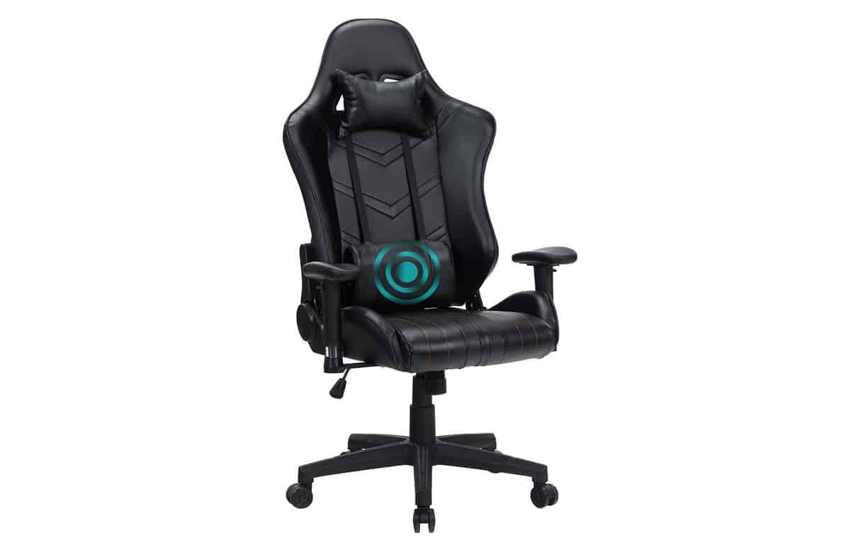 healgen back massage gaming chair with footrest