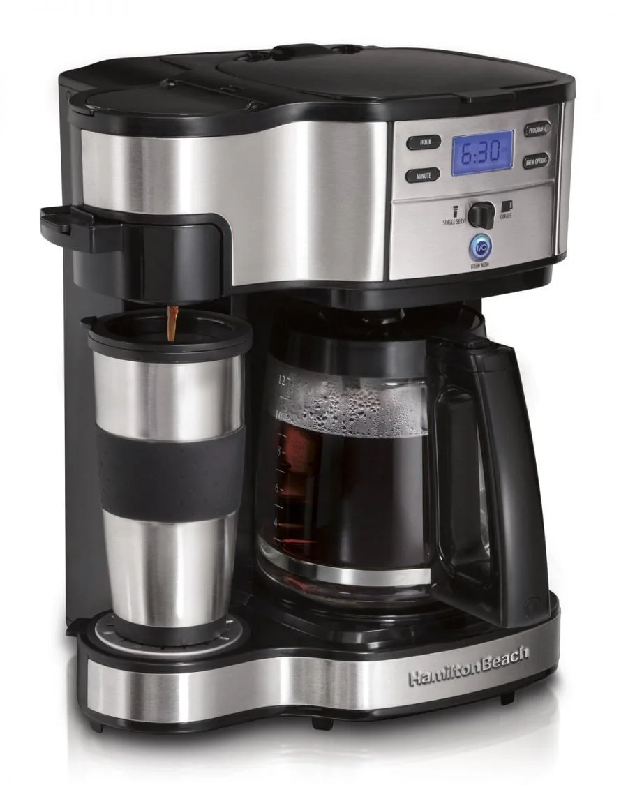 Hamilton Beach® FlexBrew® Dual Coffee Maker with Milk Frother & Reviews