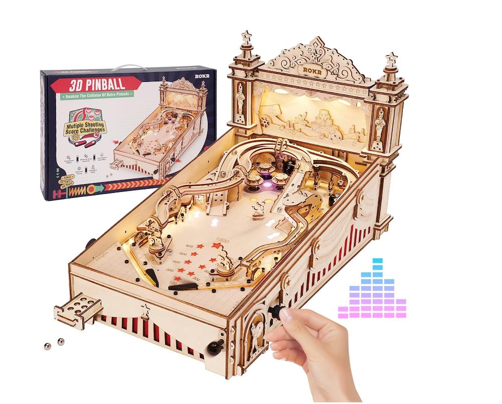 ROKR Pinball Machine 3D Wooden Puzzle