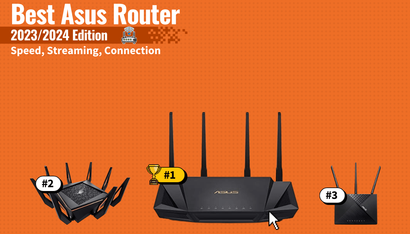 best asus routers featured image that shows the top three best router models