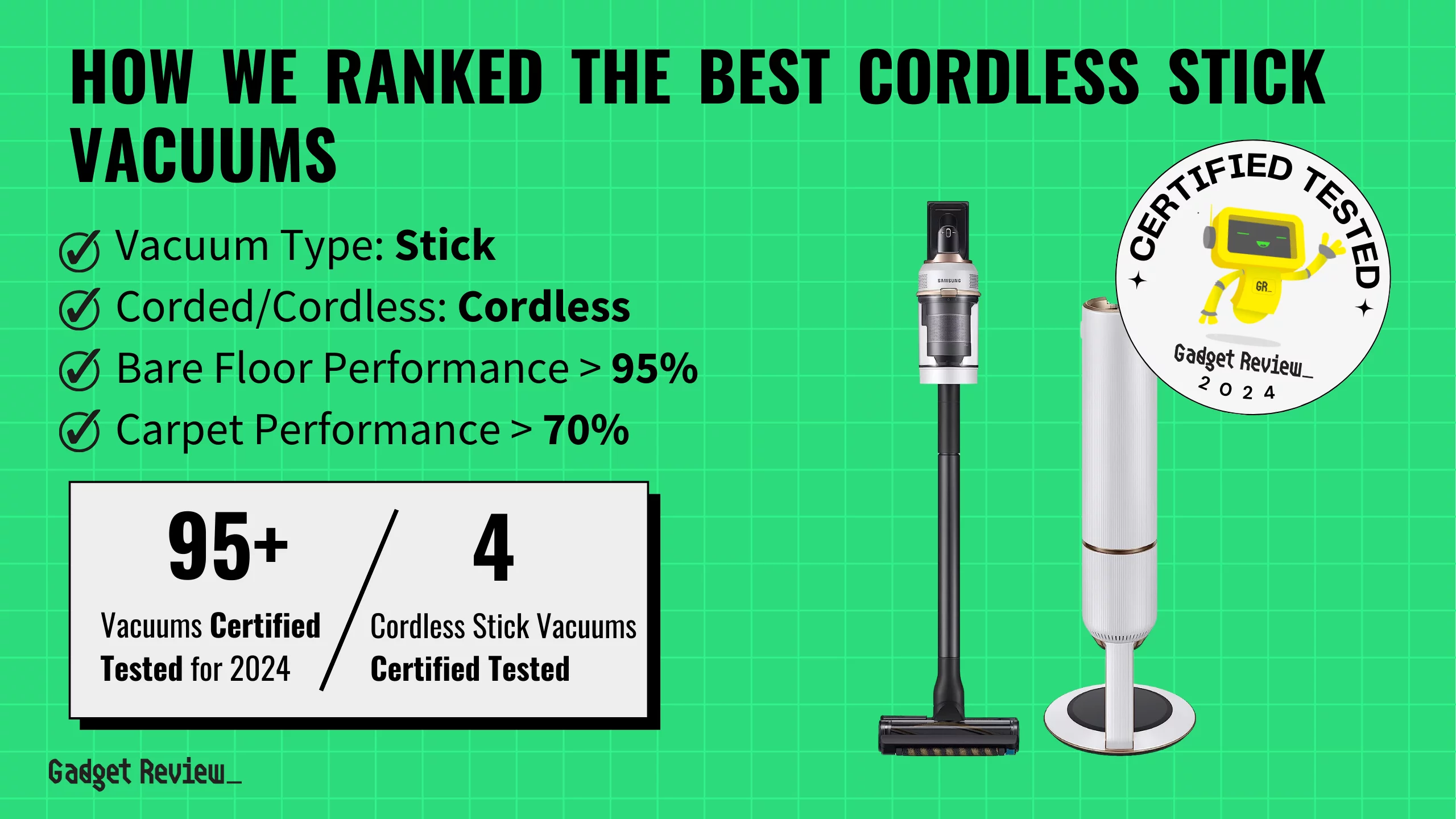We Ranked the 4 Best Cordless Stick Vacuum
