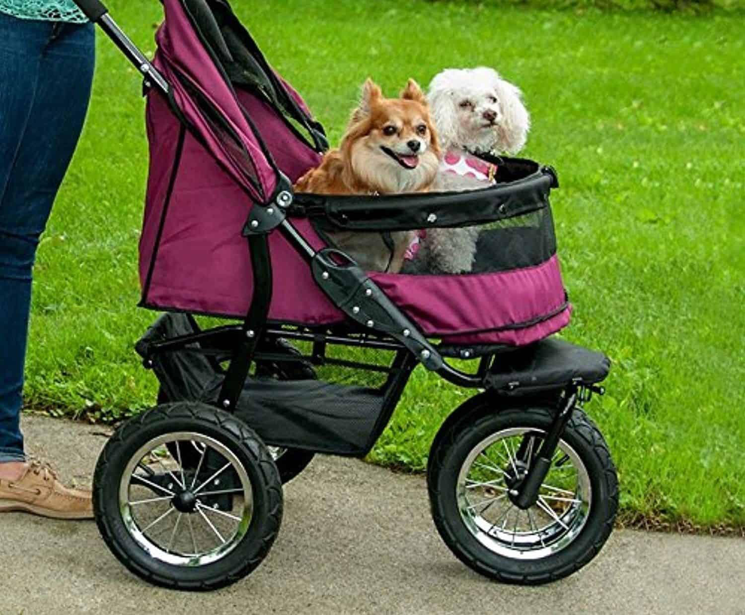 Source luxury folding pet stroller for dog outdoor dog strollers pet  carrier trolley small dogs pet stroller for sale on m.