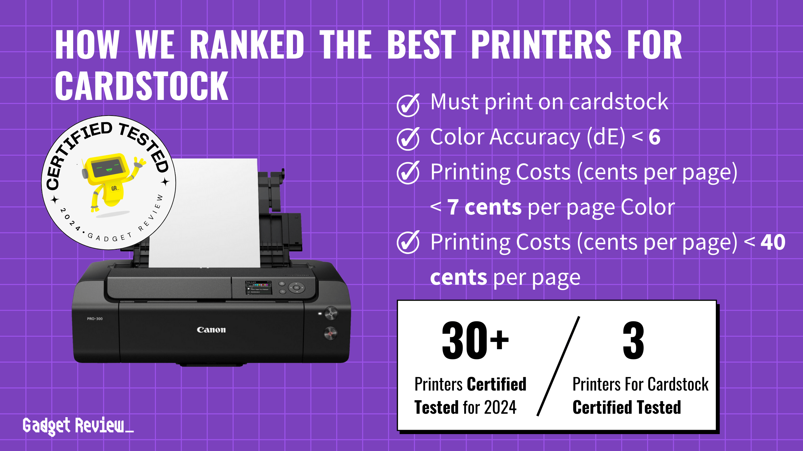best printer cardstock guide that shows the top best printer model