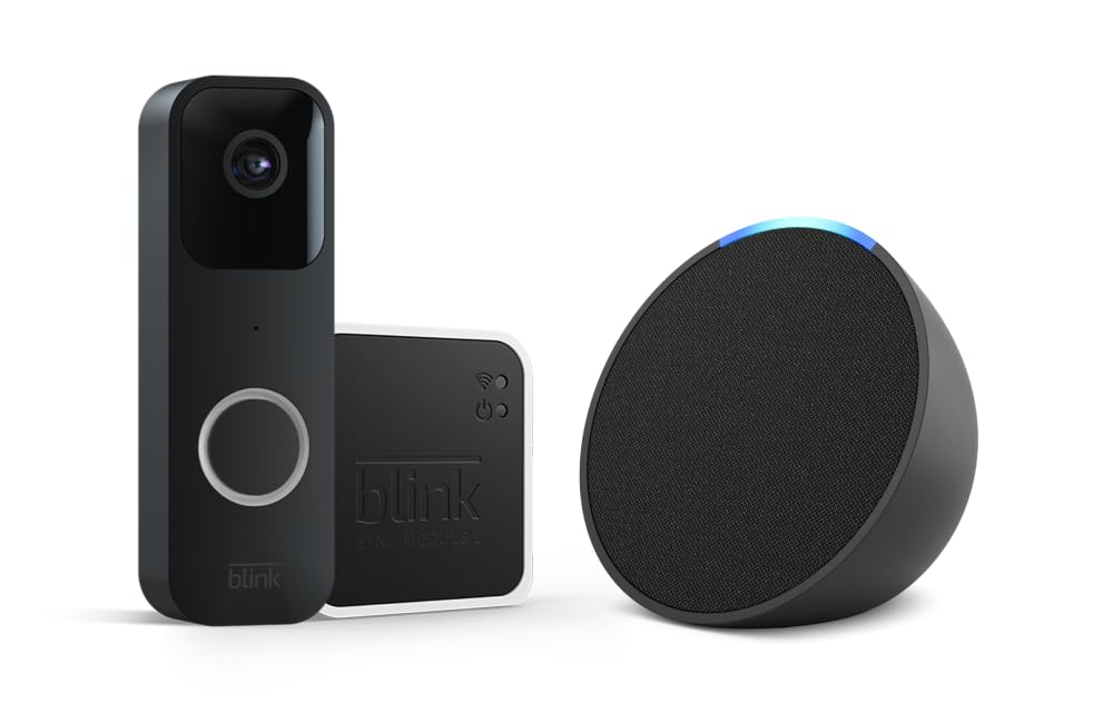 Blink Video Doorbell System + Amazon Echo Pop for a Ridiculous Low $34.99 (68% savings)