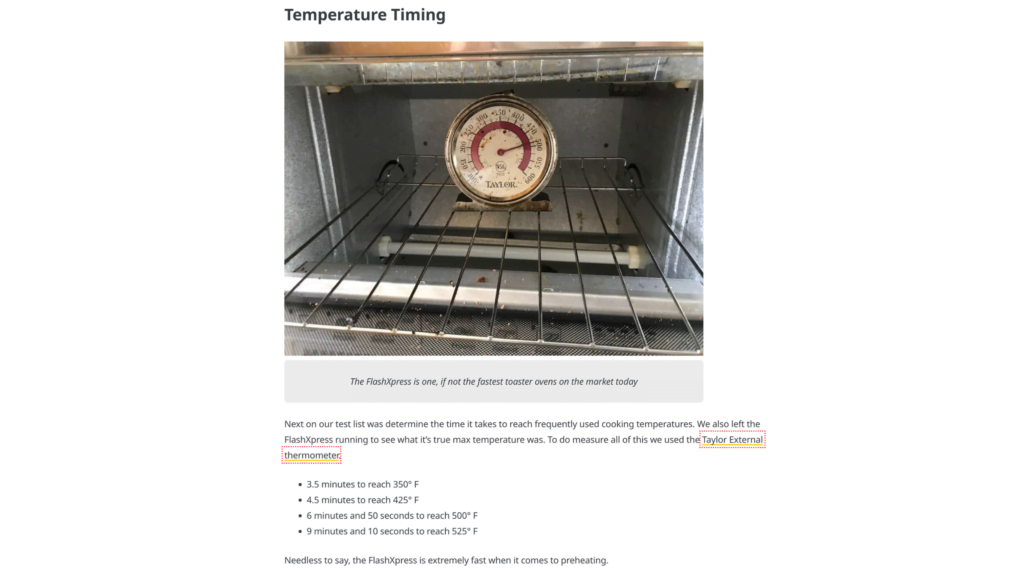 legit tested toaster oven review screenshot on gadget review