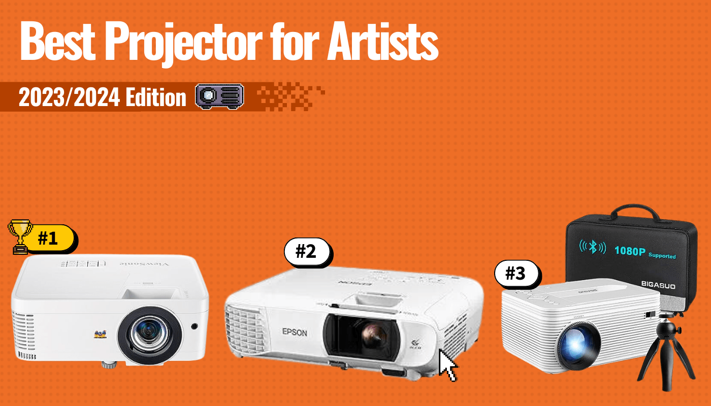 best projector artists featured image that shows the top three best projector models