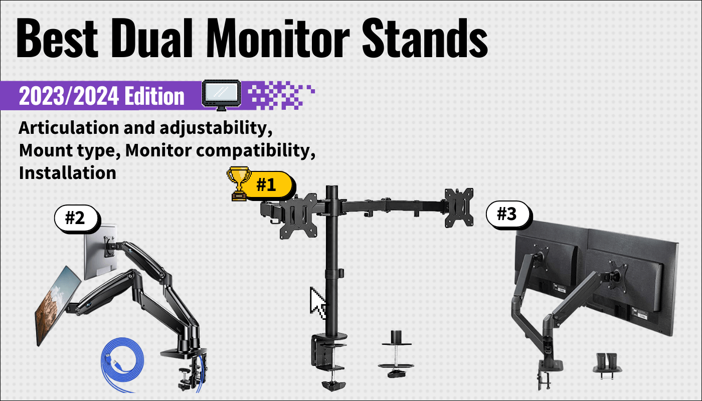 ANSEN Monitor Mount Bracket Computer Monitor Desktop Mount Adjustable Monitor  Arm Mount with C Clamp